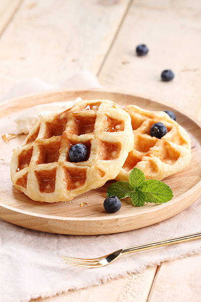 istock homemade belgian waffles with blueberries 503020162