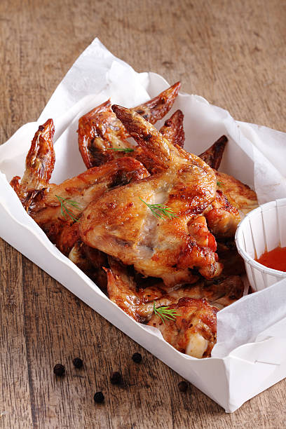 istock Homemade spicy chicken wings 503020594