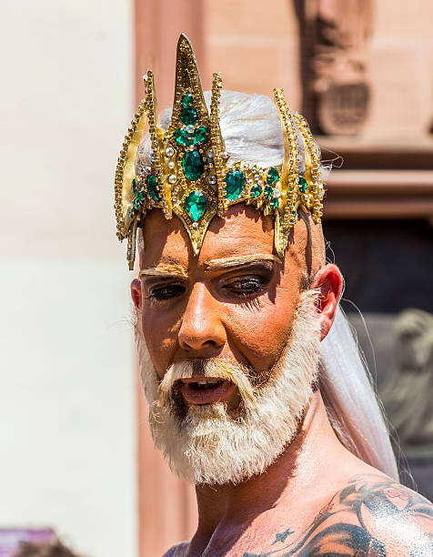 Frankfurt, Germany - July 19, 2014: Christopher Street Day in Frankfurt, Germany. Crowd of people, gays, lesbian and bisexuals, participate in the parade celebrating the Christopher street day.