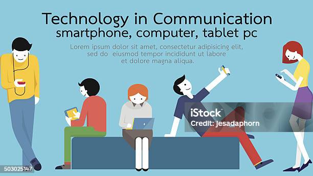 Communication Using Technology Pic Technology Communication Stock Illustration - Download Image Now ...