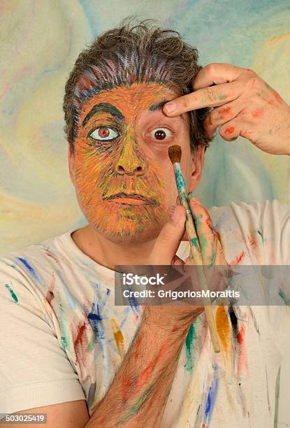 Painter Self Portrait Series Impressionism Stock Photo - Download Image Now - Self Portrait, Self Portrait Photography, Painting - Activity