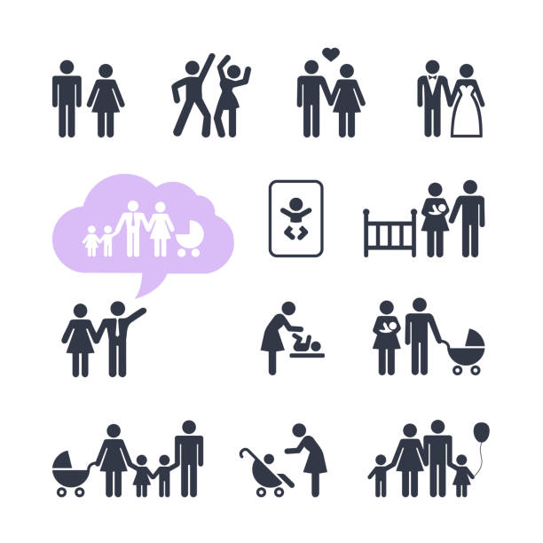 istock People Family Pictogram. Web icon set 503025981