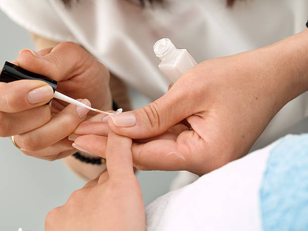 istock Girl fingernails being manicured. 503026142