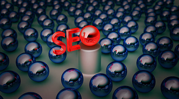 Fondo azul con bolas de seo - foto de stock