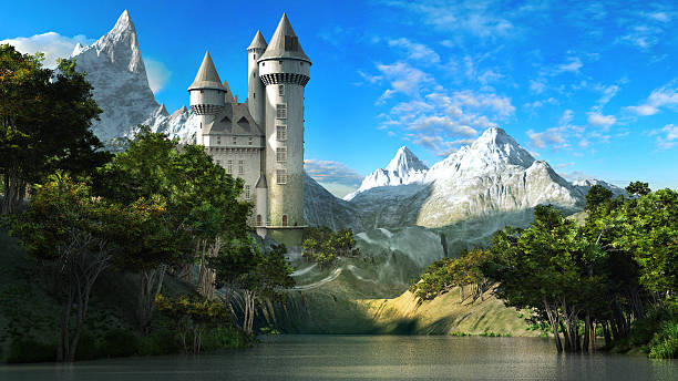 istock Castle on the slope of the mountains 503028670