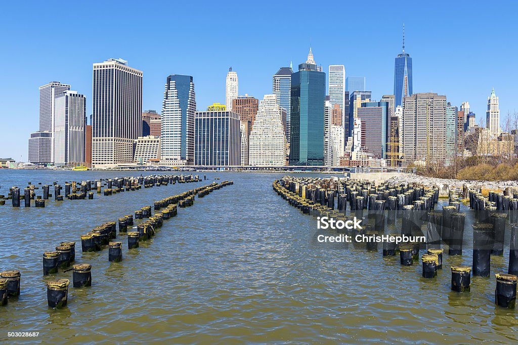 Skyline von New York City, USA - Lizenzfrei Außenaufnahme von Gebäuden Stock-Foto