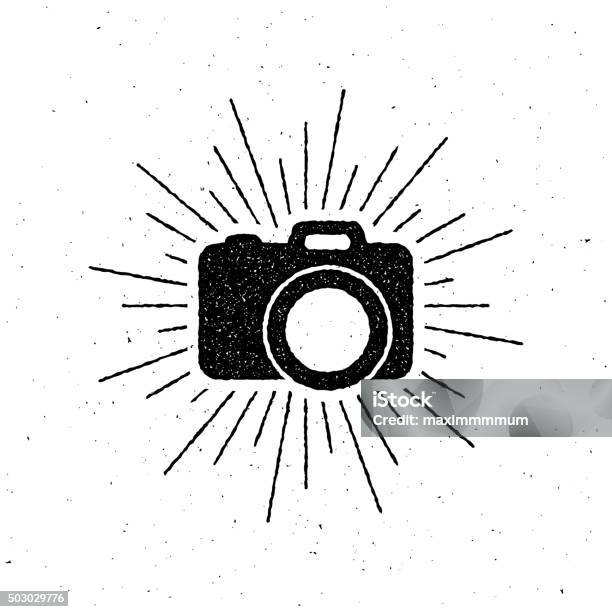 Camera Label Stock Illustration - Download Image Now - Camera - Photographic Equipment, Illustration, Camera Flash