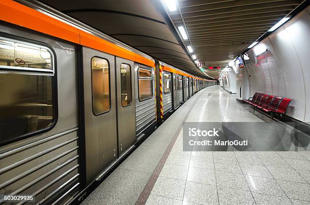 Athens Metro Train Stock Photo - Download Image Now - Greece, Subway, Athens - Greece