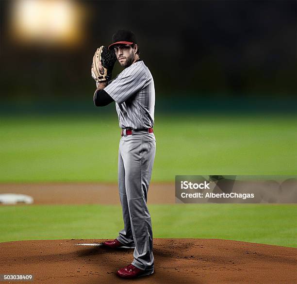 Pitcher Baseball Player Stock Photo - Download Image Now - Athlete, Baseball - Ball, Baseball - Sport