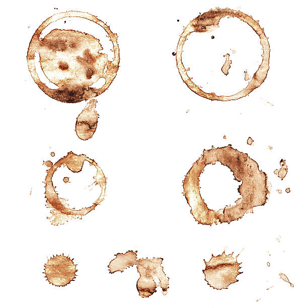 istock Coffee stains isolated on white background 503039071