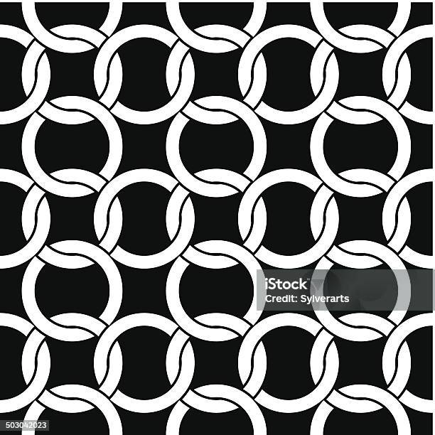Runde Schwarze Und Weiße Netzgewebe Nahtlose Muster Stock Vektor Art und mehr Bilder von Abstrakt