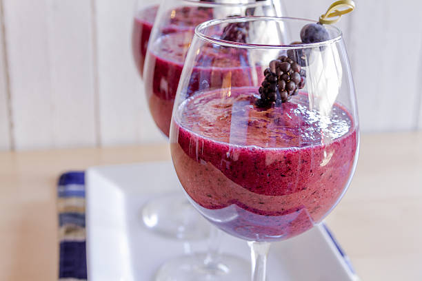 istock Blueberry and Blackberry smoothie shakes 503042737