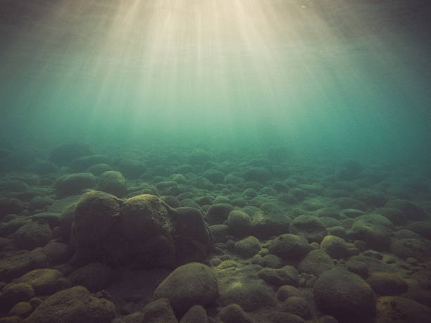 Underwater Light Rays stock photo