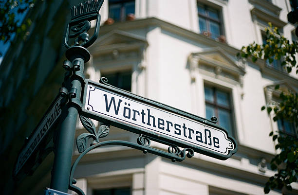 istock Old european street sign 503044581