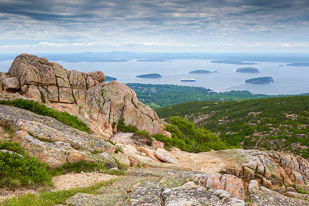 cadillac mountain - cadillac mountain stock-fotos und bilder