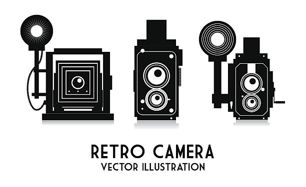 illustrations, cliparts, dessins animés et icônes de caméra de design - old fashioned flash