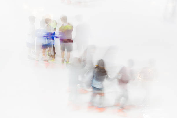 istock Blur motion image of people ice skating 503047132