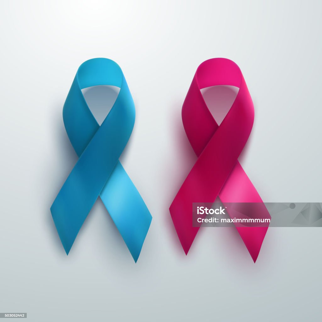 Peito placa e conscientização do câncer de próstata - Vetor de Câncer de próstata royalty-free