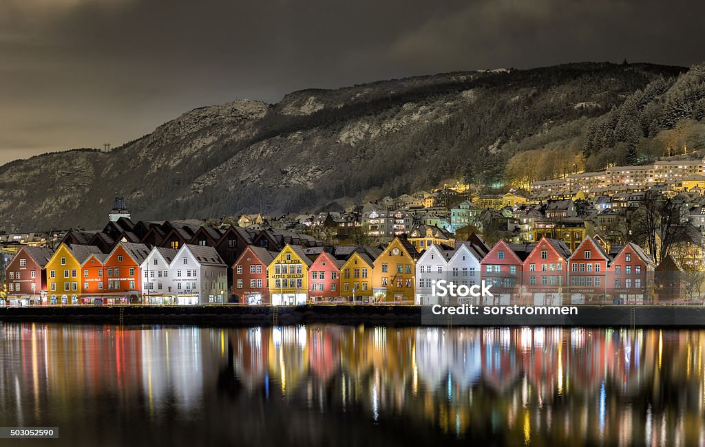 Bergen Harbor View A view of "Bryggen" in Bergen, Norway Bergen - Norway Stock Photo