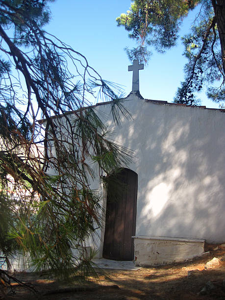 istock Greek island church 503052596