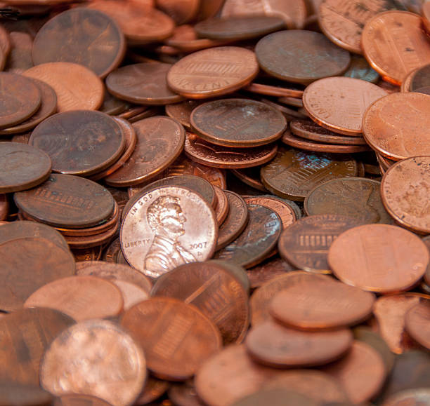 istock Pile of Old, Tarnished Pennies 503054000