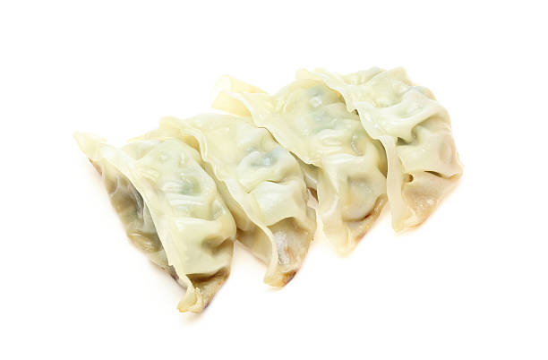 Dumplings in a white background stock photo