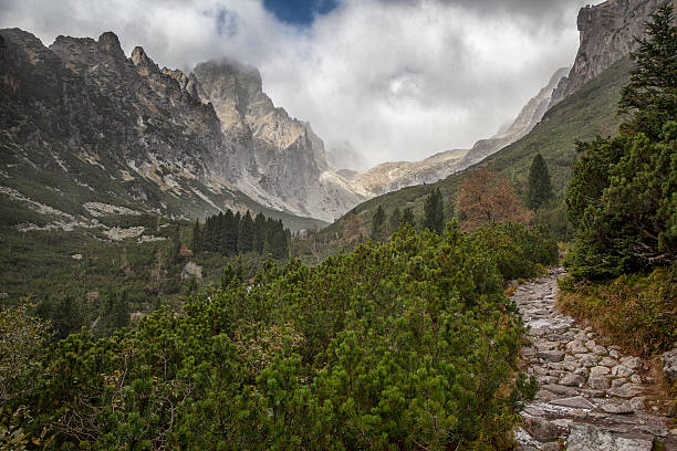 Five Spiskie Lakes Valley in High Tatra Mountains, Slovakia