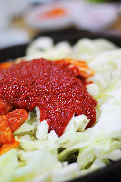 istock Dak Galbi Korean fried chicken with sauce. 503068177