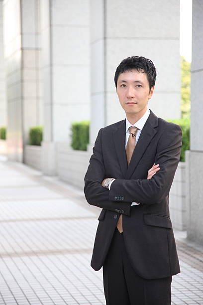 istock japanese businessman in the town 503069005