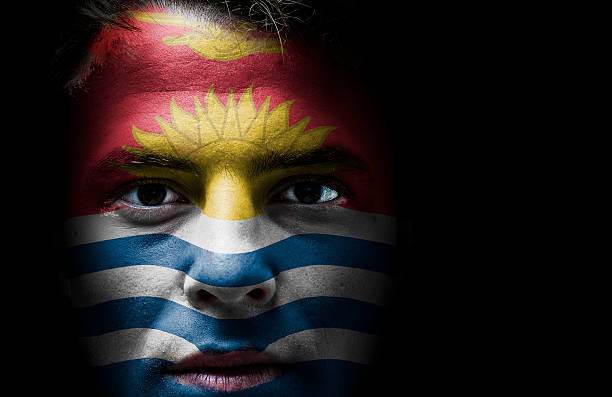 istock Kiribati flag on face 503069473
