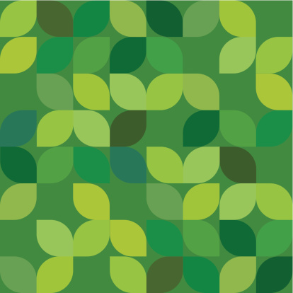 Seamless Vector Abstract Geometric Green Leaf Texture Background Wallpaper