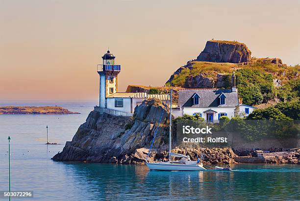 Lighthouse Of Lile Louet Brittany Stock Photo - Download Image Now - Brittany - France, Finistere, France