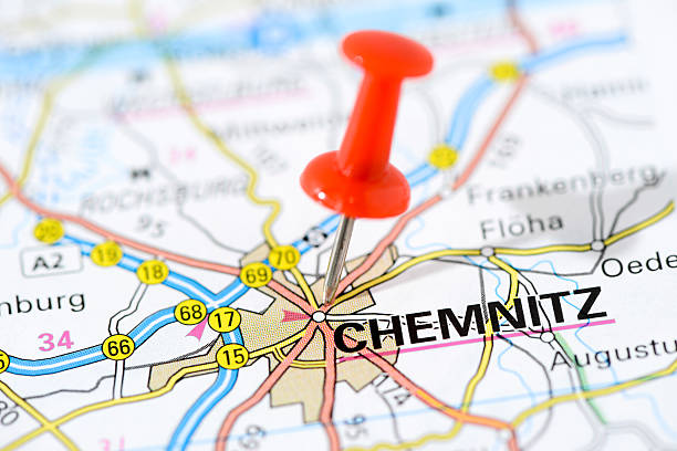 istock European cities on map series: Chemnitz 503073217