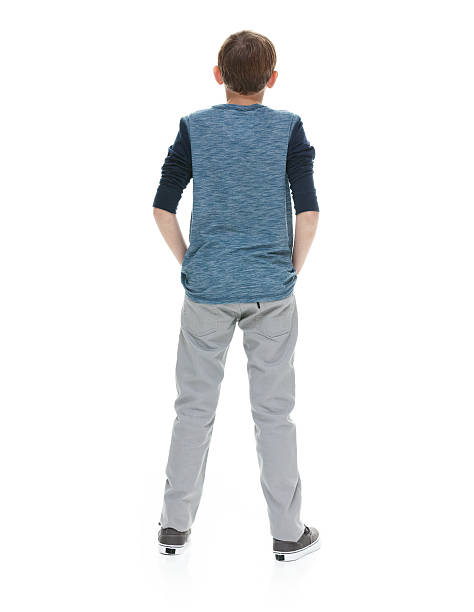 istock Rear view of little boy standing 503073282