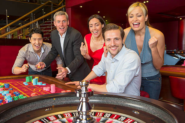 istock Smiley Casino Friends 503073311