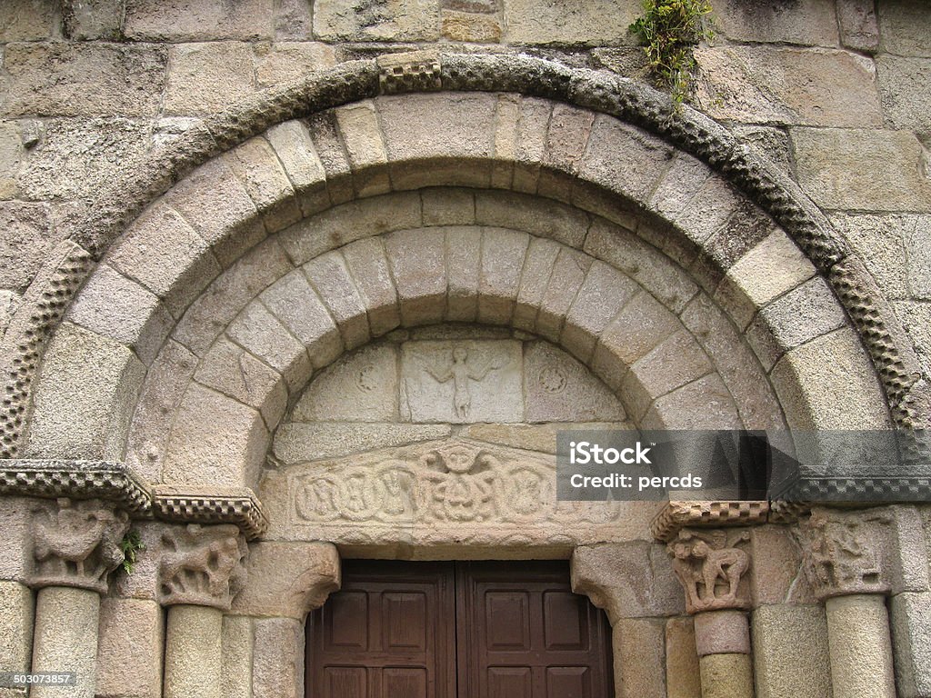 Romanische Kirche Eingang. - Lizenzfrei Alt Stock-Foto