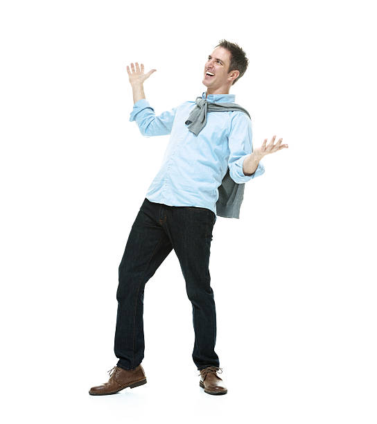 istock Cheerful hipster laughing with arms outstretched 503074022