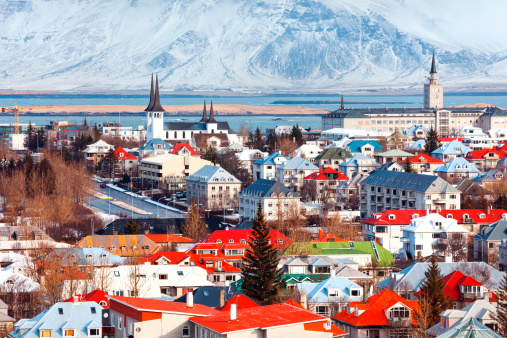 Cityscape Reykjavík, Iceland.