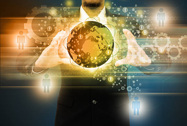 istock businessman holding social network 503074053