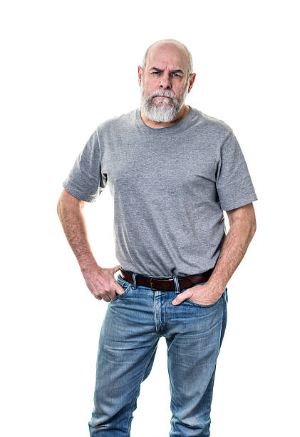 istock Skeptical Defiant Senior Man Blue Collar Worker 503074562