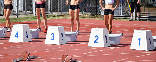 istock Four runners at the starting line 503075033