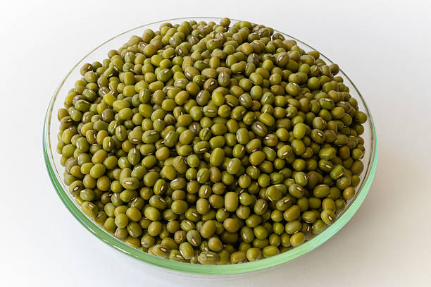 istock Mung Beans in a Glass Bowl on White Background 503079534