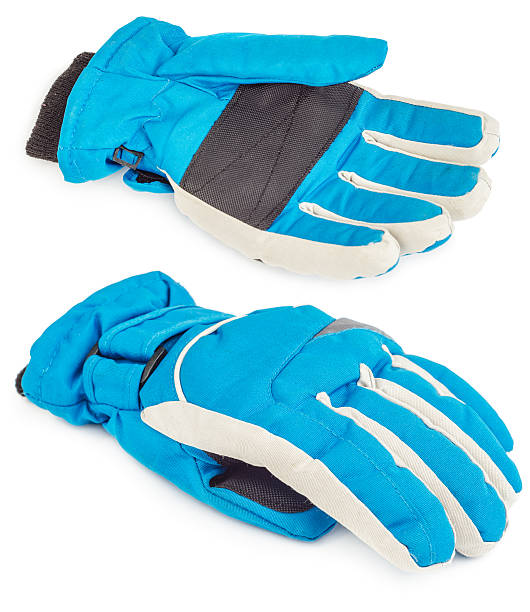 istock Winter blue ski glove isolated 503081456