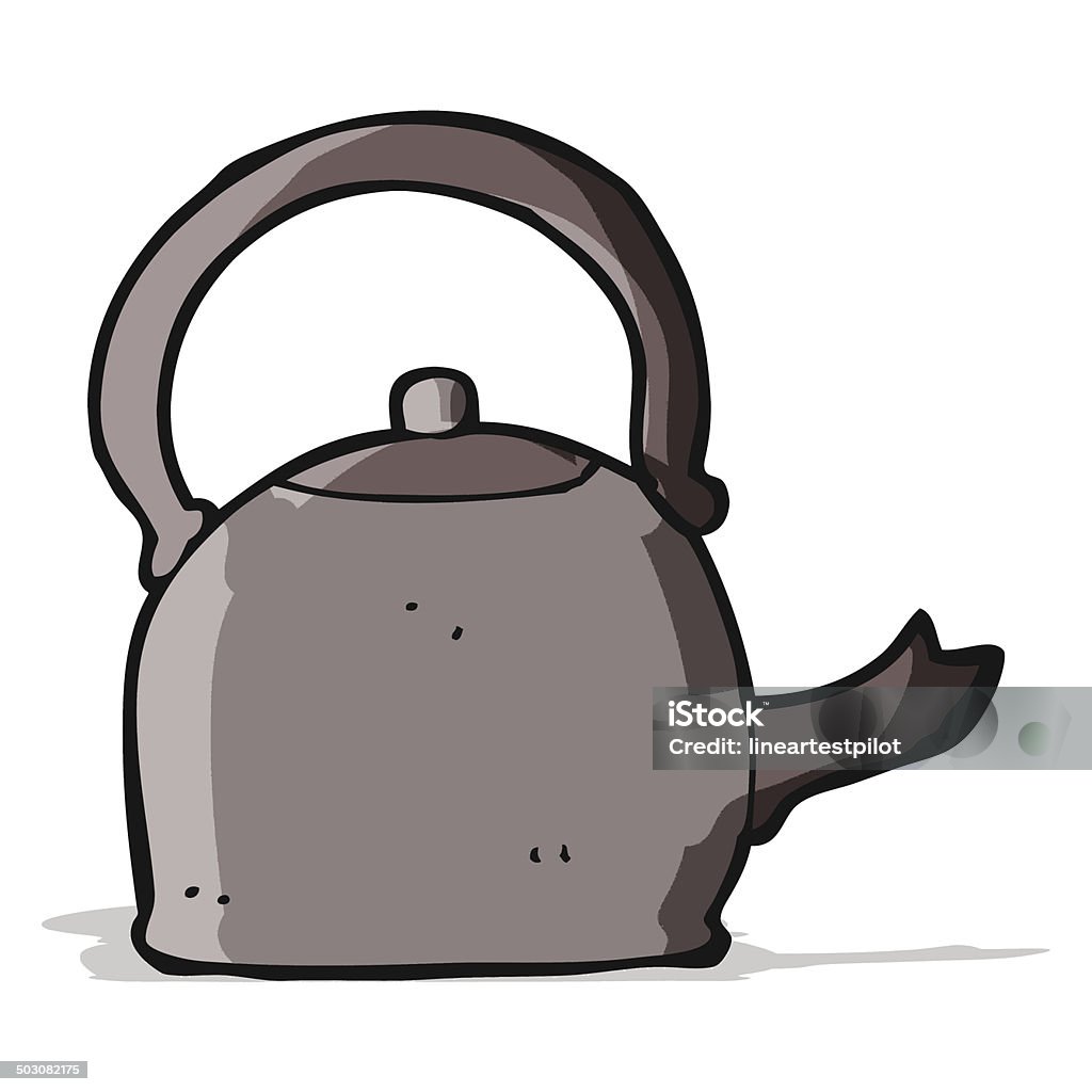 cartoon old kettle Cheerful stock vector