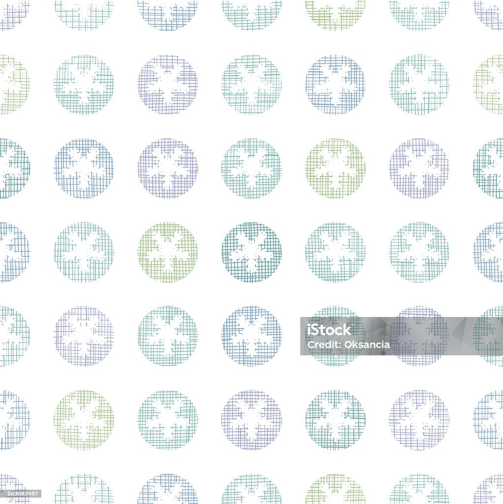 Abstract textil Snowflakes puntos patrón sin costuras fondo - arte vectorial de Abstracto libre de derechos