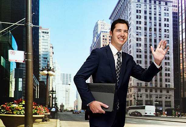 istock Smiling businessman walking outdoors 503083090