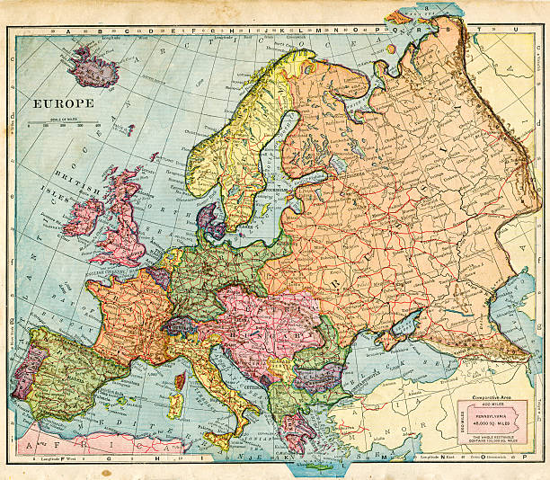 istock Map From 1896 Of Europe 503083587