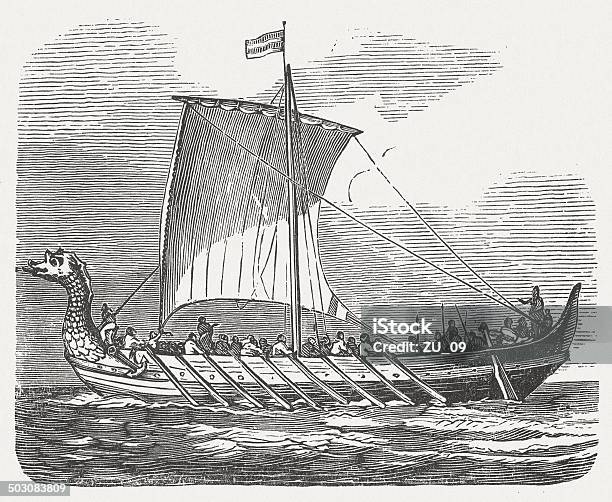 Ilustración de Norman Envío y más Vectores Libres de Derechos de Vikingo - Vikingo, Barco de vikingos, Alrededor del siglo X