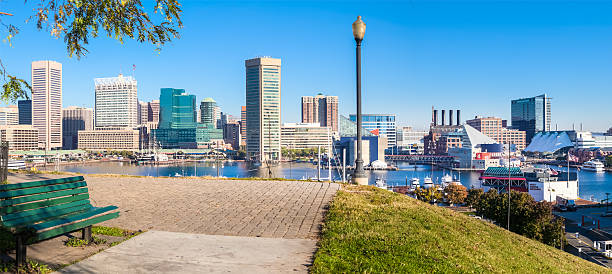 istock Baltimore's Inner Harbor from Federal Hill Panoramic 503083955