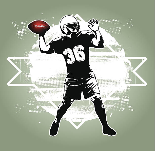istock american football player with grunge white shield 503084087